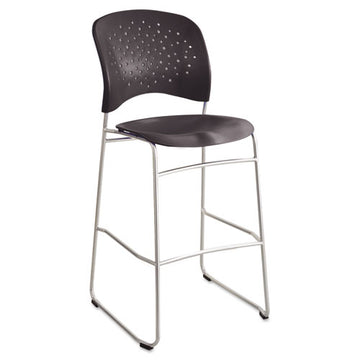 Safco® Reve Bistro Chair, Supports Up To 250 Lb, 31" Seat Height, Black Seat-back, Silver Base freeshipping - TVN Wholesale